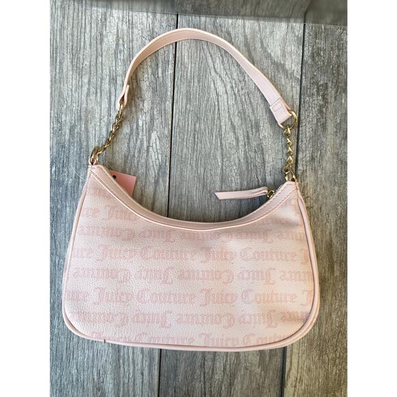 Juicy Couture Pink Lock & Key Shoulder Bag with Gold Chain Strap - Picture 4 of 6